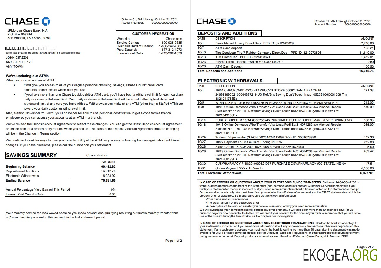 États Unis JPMorgan Chase 2 pages mot